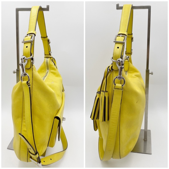 Coach Legacy Courtney Slim Convertible 22831 Yellow Leather Hobo Bag - Picture 10 of 16
